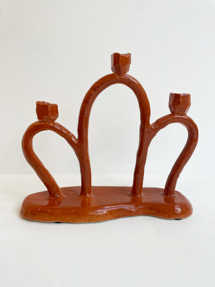 LING candleholder, caramel - DH